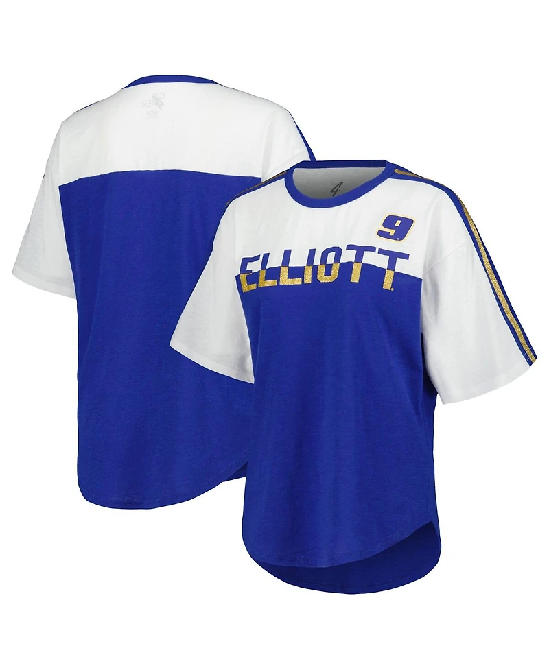 Women's G-iii 4Her by Carl Banks Royal Chase Elliott Champion T-shirt