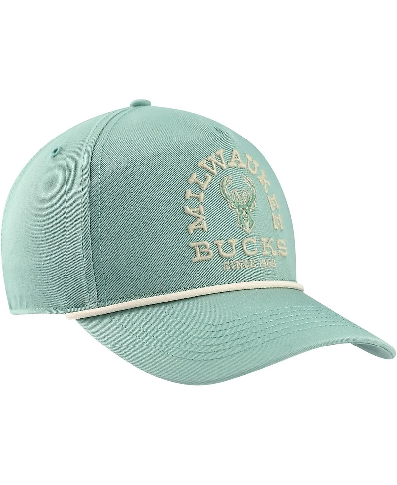 Men's '47 Brand Green Distressed Milwaukee Bucks Canyon Ranchero Hitch Adjustable Hat