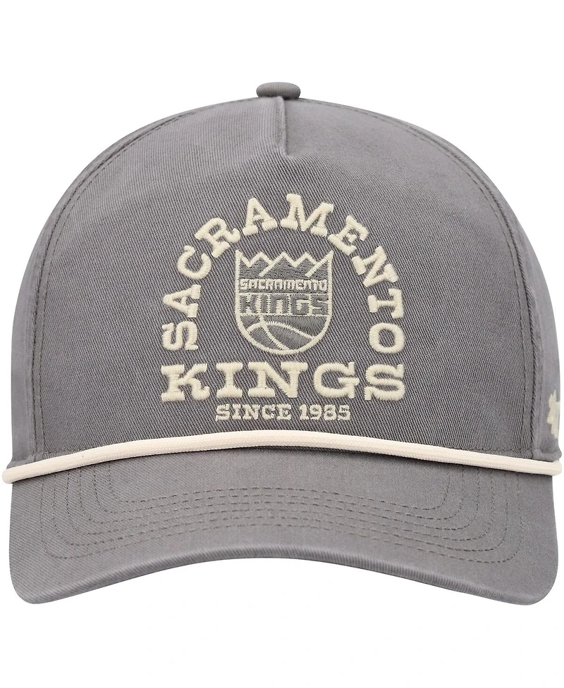 Men's '47 Brand Charcoal Distressed Sacramento Kings Canyon Ranchero Hitch Adjustable Hat