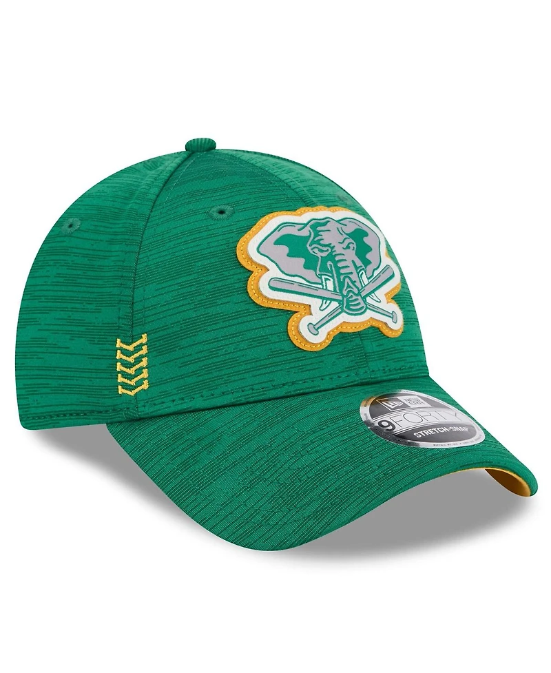 Men's New Era Green Oakland Athletics 2024 Clubhouse 9FORTY Adjustable Hat