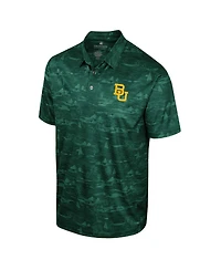 Men's Colosseum Green Baylor Bears Daly Print Polo Shirt