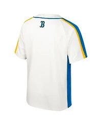 Men's Colosseum Cream Distressed Ucla Bruins Ruth Button-Up Baseball Jersey