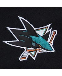 Men's Mitchell & Ness Black San Jose Sharks Head Coach Pullover Hoodie