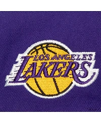 Men's Mitchell & Ness White, Purple Los Angeles Lakers Retro Sport Colorblock Script Snapback Hat