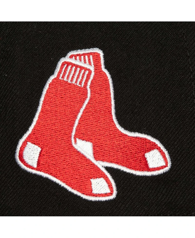 Men's Mitchell & Ness Black Boston Red Sox Bred Pro Adjustable Hat