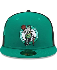 Men's New Era Kelly Green, Black Boston Celtics Gameday Wordmark 59FIFTY Fitted Hat