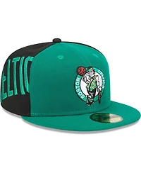 Men's New Era Kelly Green, Black Boston Celtics Gameday Wordmark 59FIFTY Fitted Hat