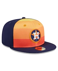 Men's New Era Orange Houston Astros 2024 Batting Practice 59FIFTY Fitted Hat