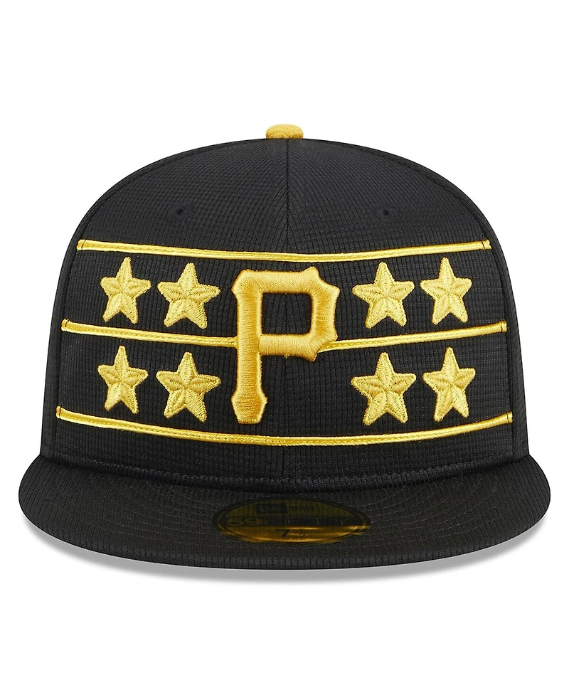 New Era Men's Black Pittsburgh Pirates 2024 Batting Practice 59FIFTY Fitted Hat