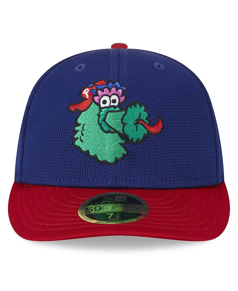 Men's New Era Navy Philadelphia Phillies 2024 Batting Practice Low Profile 59FIFTY Fitted Hat