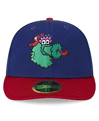 Men's New Era Navy Philadelphia Phillies 2024 Batting Practice Low Profile 59FIFTY Fitted Hat