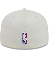 Men's New Era x Staple Cream, Royal Philadelphia 76ers Nba Two-Tone 59FIFTY Fitted Hat