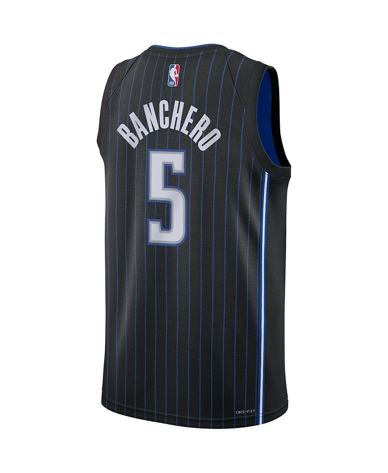 Big Boys Nike Paolo Banchero Black Orlando Magic Swingman Jersey - Icon Edition