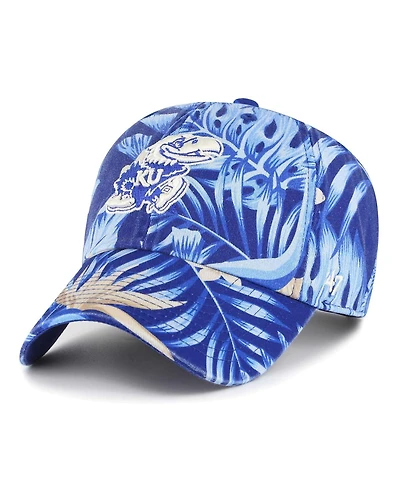 Men's '47 Brand Royal Kansas Jayhawks Tropicalia Clean Up Adjustable Hat