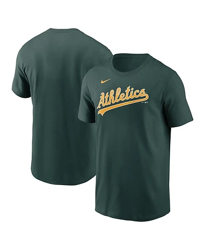 Men's Nike Green Oakland Athletics Fuse Wordmark T-shirt