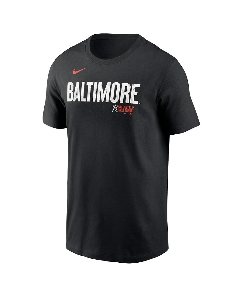 Men's Nike Black Baltimore Orioles City Connect Wordmark T-shirt