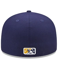 Men's New Era Gold, Navy Montgomery Biscuits Marvel x Minor League 59FIFTY Fitted Hat