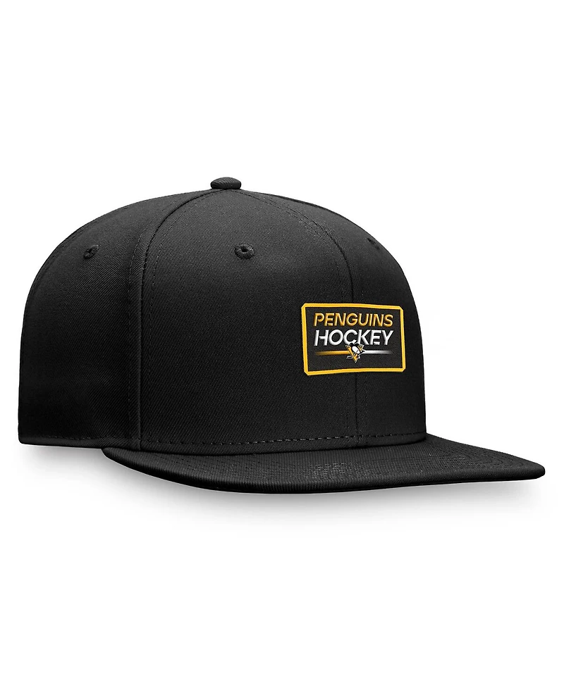 Men's Fanatics Black Pittsburgh Penguins Authentic Pro Prime Snapback Hat