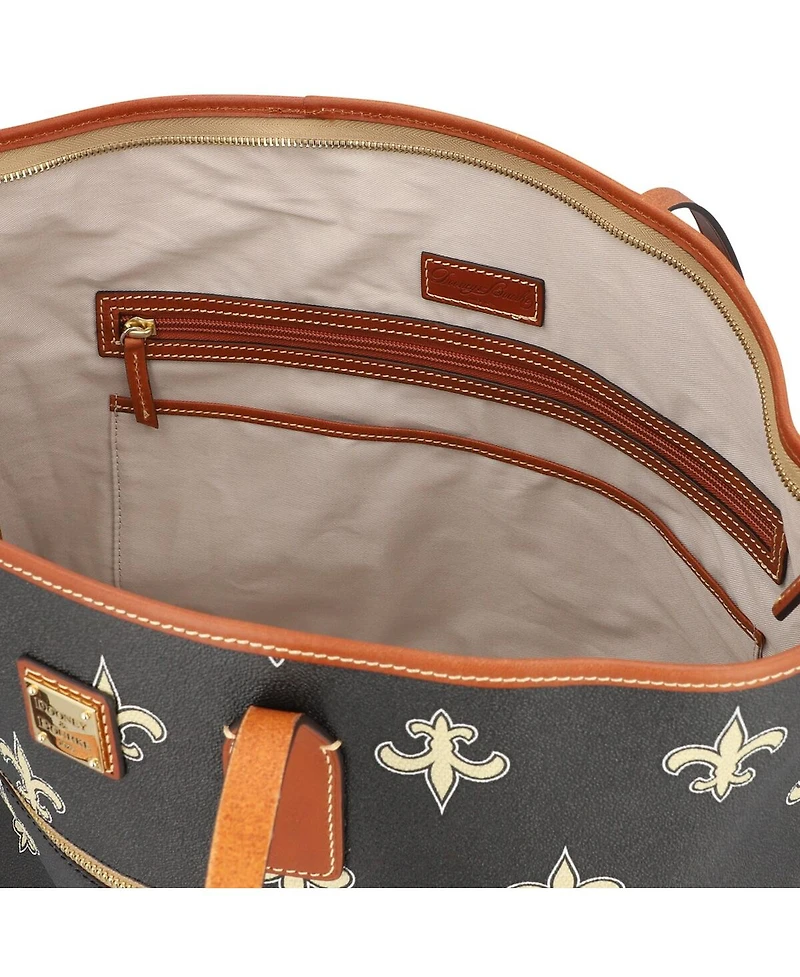 Women's Dooney & Bourke New Orleans Saints Sporty Monogram Large Zip Tote Bag