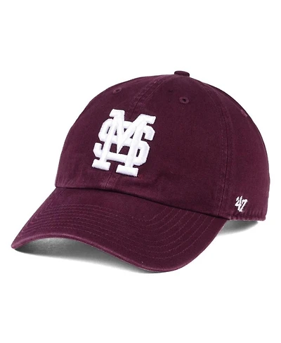 Men's '47 Brand Maroon Distressed Mississippi State Bulldogs Vintage-Like Clean Up Adjustable Hat