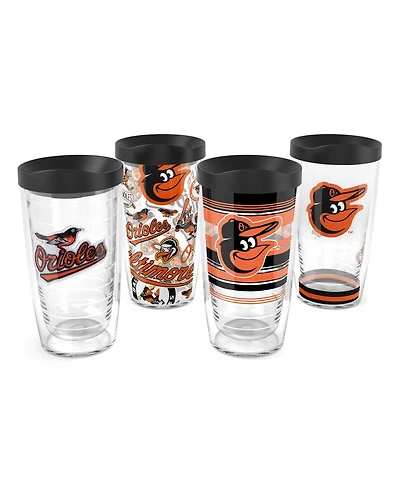 Tervis Tumbler Baltimore Orioles Four-Pack 16 Oz Classic Tumbler Set