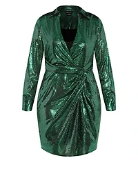 Plus Sequin Glow Dress