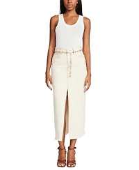 Steve Madden Women's Two-Tone Paperclip Chain Belt