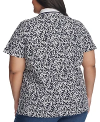 Tommy Hilfiger Plus Buttercup Floral-Print Polo Shirt