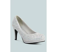 jolly exquisite rhinestone-embellished stiletto pumps