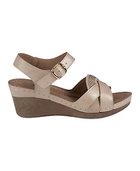 Gc Shoes Women's Monaco Crisscross Wedge Sandals
