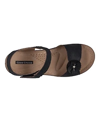 Gc Shoes Women's Maxwell Flower Detail Wedge Sandals
