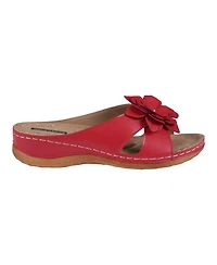 Gc Shoes Women's Joy Flower Rosette Comfort Sandals