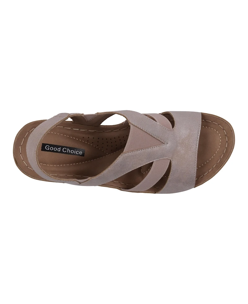 Gc Shoes Women's Banks Cut Out Slingback Wedge Sandals