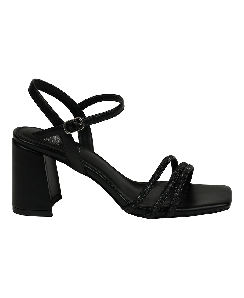 Gc Shoes Women's Tyra Embellished Block Heel Dress Sandals