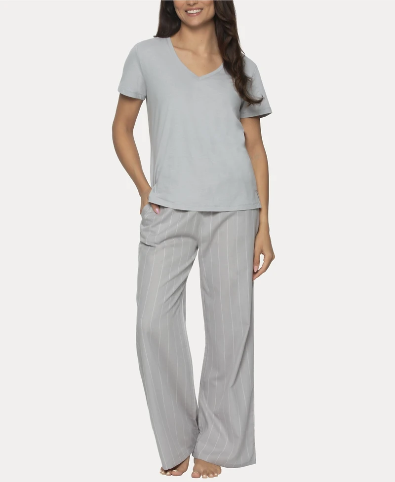 Felina Women's Mirielle 2 Pc. Short Sleeve Pajama Set