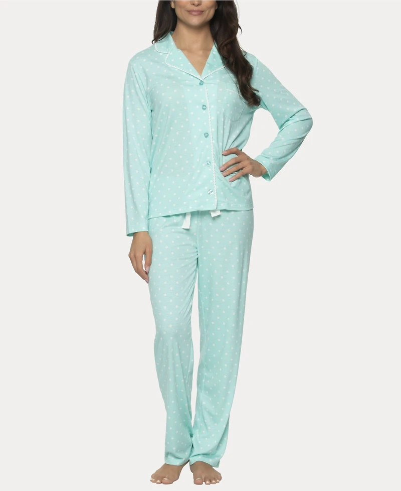 Felina Women's Jessie 2 Pc. Long Sleeve Pajama Set