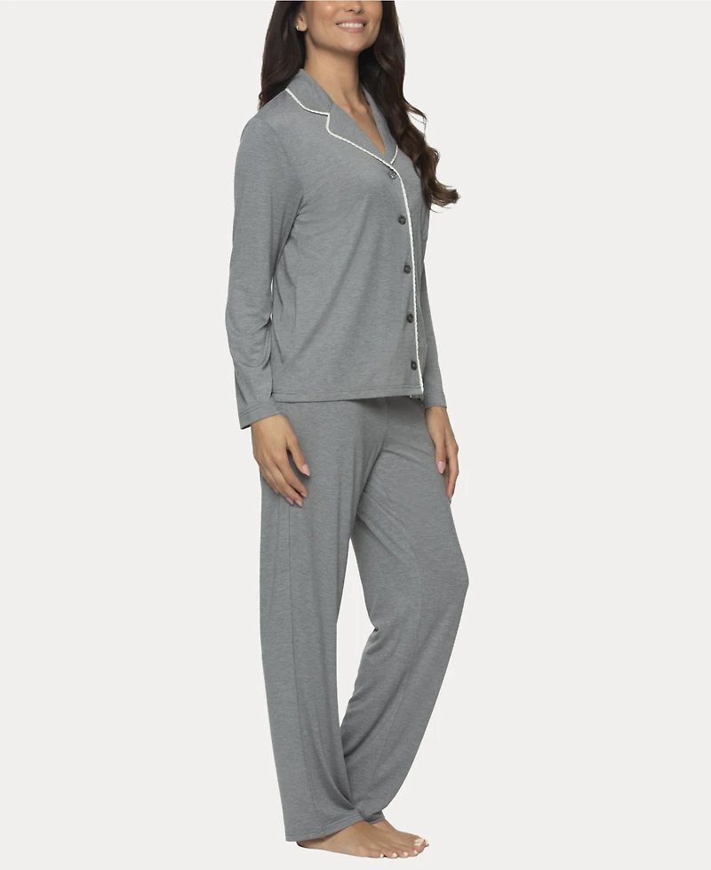 Felina Women's Jessie 2 Pc. Long Sleeve Pajama Set