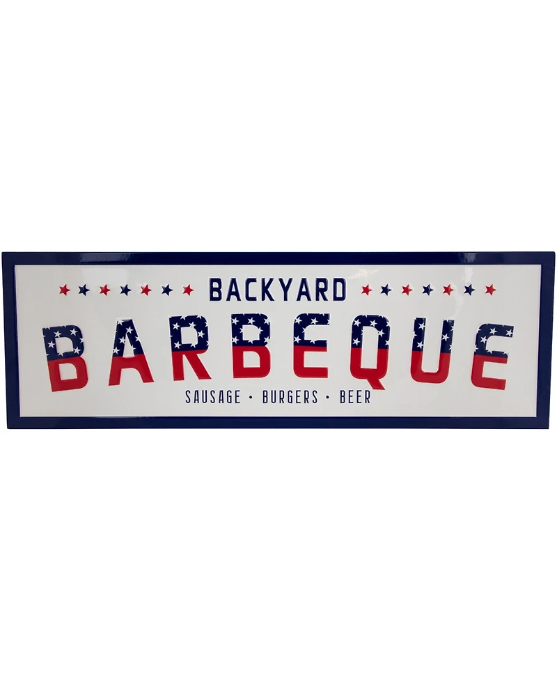 Northlight Backyard Barbeque Americana Metal Wall Sign, 23"