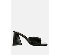 Cupid Kiss Pleated Twist Strap Sandals Women