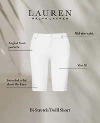 Lauren Ralph Twill Stretch Bermuda Shorts