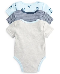 Disney Baby Boys Mickey Mouse Bodysuits, Pack of 3