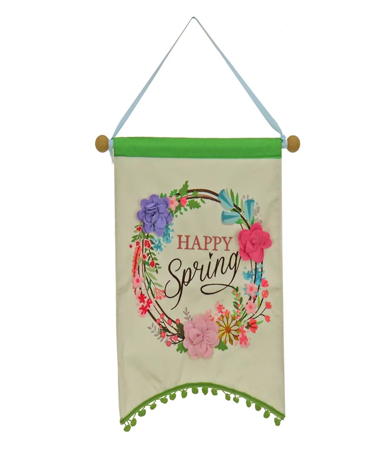 National Tree Company 18" Happy Spring Banner