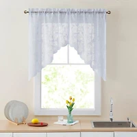Hlc.Me Joyce Floral Decorative Semi Sheer Light Filtering Grommet Window Treatment Curtain Drapery Panels For Bedroom Living Room Set Of 2 Panels