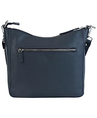 Mancini Pebble Elizabeth Leather Crossbody Handbag