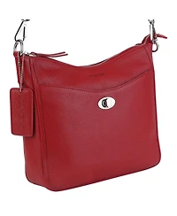 Mancini Pebble Elizabeth Leather Crossbody Handbag