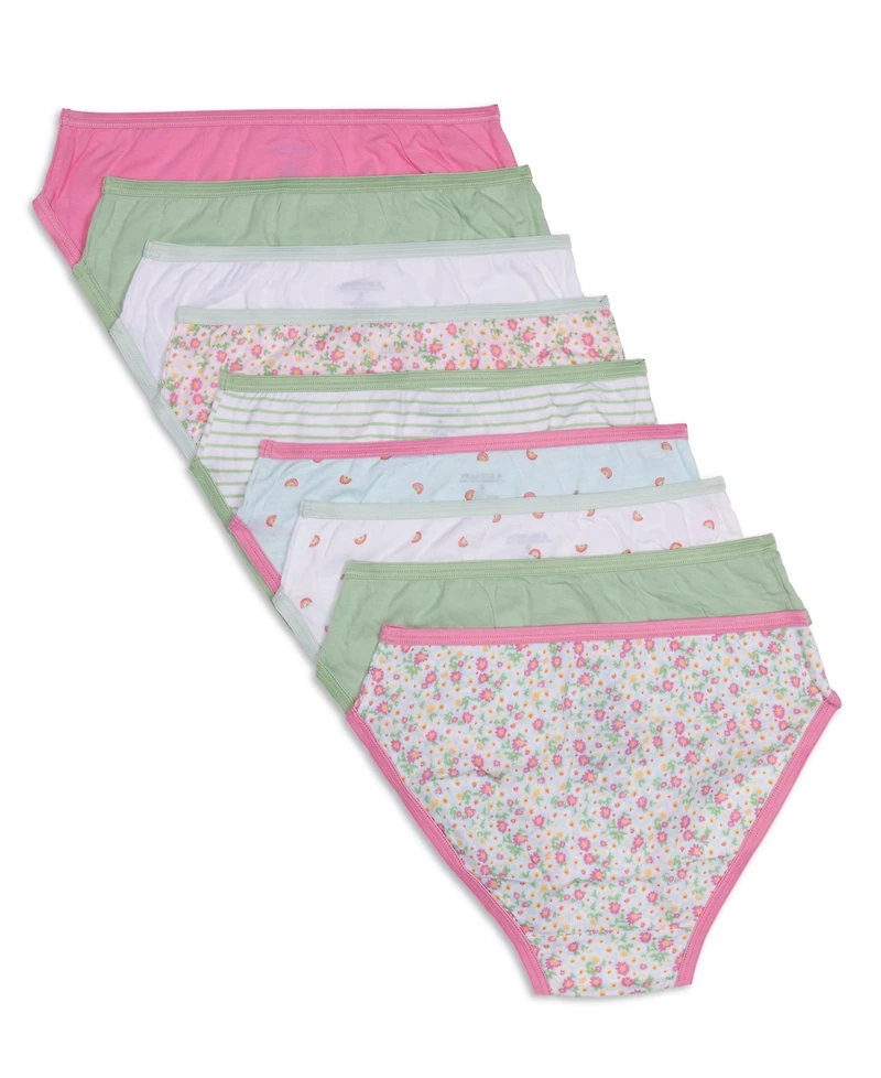 Maidenform Little & Big Girls Sketchy Floral Bikini Underwear, Pack of 9