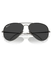 Ray-Ban Unisex Polarized Sunglasses, Aviator Titanium Rb8089