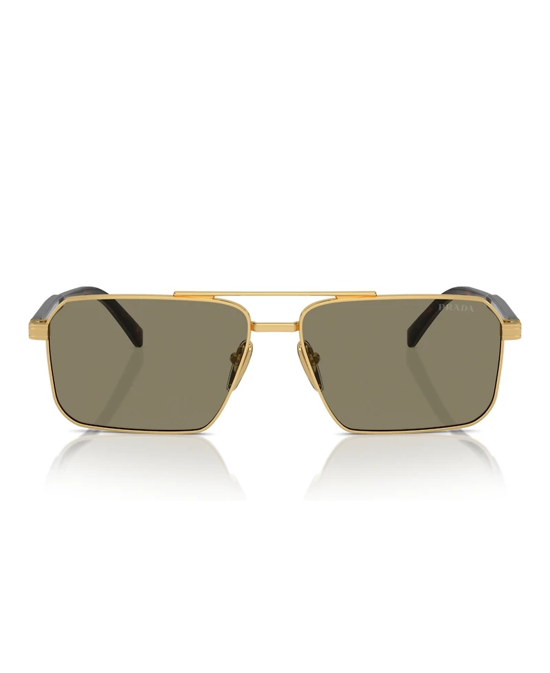Prada Iconic Plaque Rectangle Men's Sunglasses, Pr A57S
