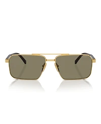 Prada Iconic Plaque Rectangle Men's Sunglasses, Pr A57S