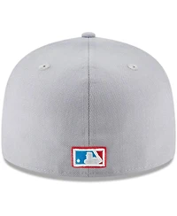 Men's New Era Gray York Yankees Cooperstown Collection Wool 59FIFTY Fitted Hat